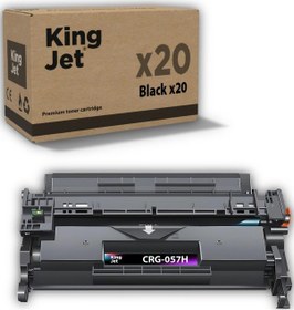 Resim Kingjet Canon Uyumlu Crg-057h Yüksek Kapasiteli 20'li Paket Çipli Uyumlu Toneri Lbp226 Uyumlu 