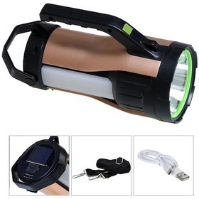 Resim EL FENERİ PROJEKTÖR SOLAR ŞARJLI 10W+COB LED RANCHI HEL RC-T96 Kırmızı - Siyah 