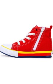 Resim Kiko Kids Tinna Bağcıklı Erkek Çocuk Boğazlı Keten Spor Ayakkabı Kırmızı 