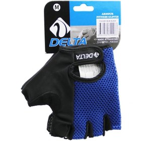 Resim shopwave PARMAKSIZ - FİLELİ SPORCU ELDİVENİ MAVİ /SİYAH MEDİUM (5047) 