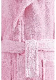 Resim Ashley Pembe Kapüşonlu Bambu Kız Çocuk Bornozu Pembe 