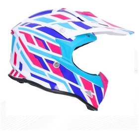 Resim Shiro Off & Road Mx- Tsuna Motosiklet Kaskı Buz Mavi 