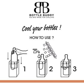 Resim Bottle Buddy Ice Bag - Şişe & Şarap Soğutucu Buz Çantası - Turuncu 