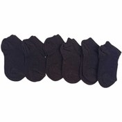 Resim Design Socks Unisex Çocuk Düz Siyah Patik Çorabı 6'lı 