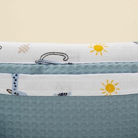 Resim Bebek Bakım Çantası - Petrol Mavisi Petek - Mavi Canlılar 