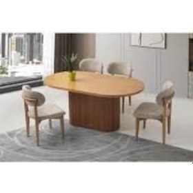 Resim Mobilgen Sadece Masa Naturel Manolya Ayak Orkide Masa Takımı Naturel 