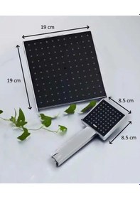 Resim Tepe Duş Başlığı Ve El Duş Başlığı Seti Krom - Siyah 