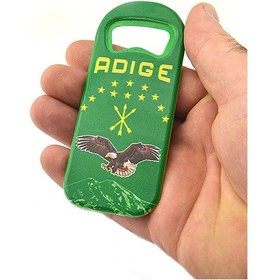 Resim Adige - Çerkes Bayrak Baskılı Magnet Açacak Çok Renkli 