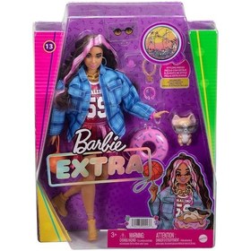 Resim Hdj46 Barbie Extra - Ekose Ceketli Bebek 
