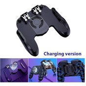 Resim Vkemall H9 Gamepad Şarj / Tak-çalıştır Sürümü Altı Parmaklı Oyun Kontrolcüsü Ergonomik Siyah 