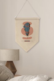 Resim Balkon Duvar Dekoru, Pinterest Oda Dekoru, Boho Kanvas Flama Askılı Duvar Örtüsü Ve Süsü NO:486 - Renkli - 6 / 30 x 40 