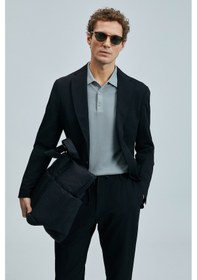 Resim Lufian Asel Spor Erkek Blazer Ceket Slim Fit Siyah Siyah 111140170100100 Siyah 
