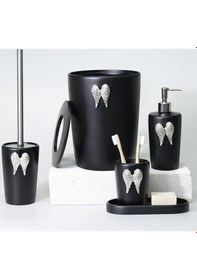 Resim Wings Banyo Seti Siyah Gümüş Siyah 