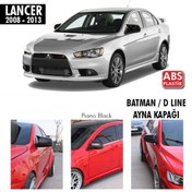 Resim NamTuning Mitsubishi Lancer Yarasa Batman Ayna Kapağı Parlak Siyah 2008-13 