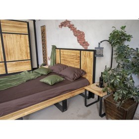 Resim Deryawood Masif Ahşap Yatak Karyola 