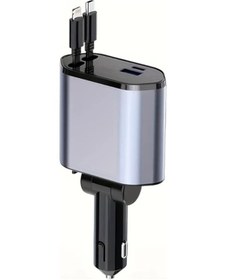 Resim Cordial W&o 66w Hızlı Araç Şarj Cihazı Usb Type-c Metalik Gri 4ü 1 Arada Katlanabilir Pd Qc30 