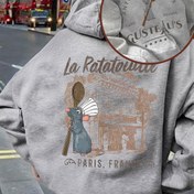 Resim Disney Pixar La Ratatouille ilhamlı kapüşonlu - Kadınlar için rahat Fransız Parisian-Themed Casual Sweatshirt, Chef Gru, Jules ve daha fazlasını içerir, Kış Konforu için Mükemmel, Casual Wear Hoodie | Karikatür Karakter Hoodie | Rahat Fit, Disney Hoodie 
