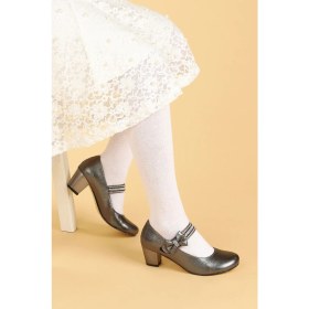 Resim Kiko Kids Cameli Vakko Günlük Kız Çocuk 4 Cm Topuklu Abiye Ayakkabı 