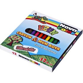Resim Nova Color Mum Pastel Boya Karton Kutu Tam Boy Köşeli 12 Lİ NC-2112 