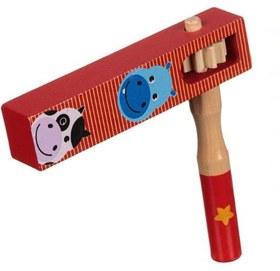 Resim Kırmızı Ahşap Çıngırak 