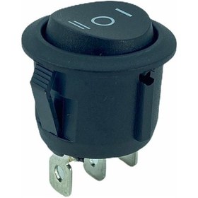 Resim Buharaelk Ic-134-2 Yaylı Yuvarlak Işıksız Anahtar On -off- On 3p 
