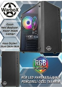 Resim Warbox Bully X5650 16 GB 256 GB SSD 4 GB R7240 22" W10P Masaüstü Oyuncu Bilgisayarı 