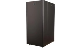 Resim Lande 32U 600X800 Hyperline Dikili Tip Rack Kabinet (Siyah) (Ön Cam Kapak / Tekerlekli) 