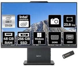 Resim LENOVO IdeaCentre 24IRH9 i7 13620H 48GB DDR5 256GB SSD 23.8" FHD IPS W11H Siyah All in One PC & PER4 