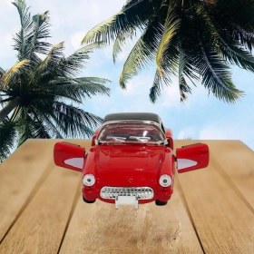 Resim Nostaljik Lezzetler Nostaljik Metal Çek Bırak Araba Kırmızı Kapılar Açılır ( 1/36 Ölçek ) Mod:2 