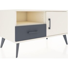 Resim Hyperion Şifonyer 2 Raflı Tek Çekmeceli Tek Kapaklı 88x44x48 Aytaşı-aytaşı/antrasit Aytaşı/antrasit 