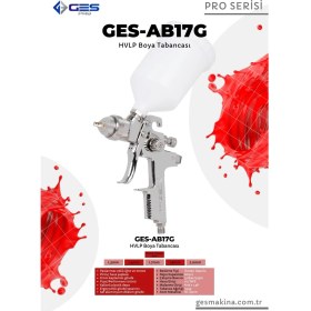 Resim Ges Pro AB17G Üstten Depolu Profesyonel Hvlp Boya Tabancası 
