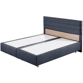 Resim Sofia İkili Set, Sofia Çift Kişilik Baza Başlık Seti Lacivert 180 x 200 