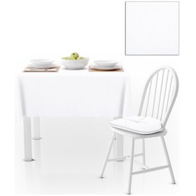 Resim Beyaz Düz Renk Petek Dokuma Masa Örtüsü 140x220 