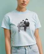 Resim Laurel & Hardy Crop Tişört 