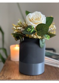 Resim Rıvon Bohem Vazo Gri 