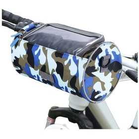 Resim Bisiklet Direksiyon Çantası Büyük Kapasiteli Dokunmatik Ekranlı Su Geçirmez Oxford Kumaşı Çok Amaçlı Askılı/torba Kullanıma Uygun Mavi Mavi 