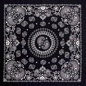 Resim 1 adet Paisley Bandanası - %100 Retro Hip-Hop Baskılı Kare Eşarp, Hafif ve Makinede Yıkanabilir, Siyah Beyaz Çiçek Deseni, Dış Mekan Bisiklet Sürme, Cadılar Bayramı Hediyeleri ve Partiler için Mükemmel, Cadılar Bayramı Aksesuarı | Çiçekli Baskılı Eşarp | %100 Eşarp, Saç Bandanası 