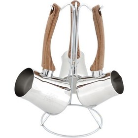 Resim Serenk Definition Standlı 4 Parça Çelik Cezve Seti 