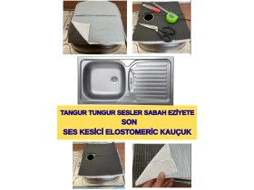 Resim Kl Home Şangurtu Tungurtu Lavabonuza Sesleri Keser -Lavabo Altına Ses Kesici Yalıtım Levha 30X15CM= 2 Adet 