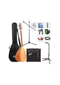 Resim Yonka B-143k-amp Amfili Kısa Sap Dut Ağacı Kaliteli Saz Bağlama Seti 