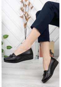 Resim Ayakkabı Ülkesi Ortopedik Günlük Kadın Ayakkabı (553870891) Siyah 