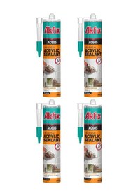 Resim Akfix 4 Adet Genel Amaçlı Beyaz Akrilik Mastik 500 Ml Ac605 0001 Beyaz 0001 Beyaz 