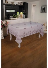Resim Müge Lüx Jakar Kumaş Mor Masa Örtüsü Dikdörtgen 160x320 Cm - 1084 Çok Renkli 