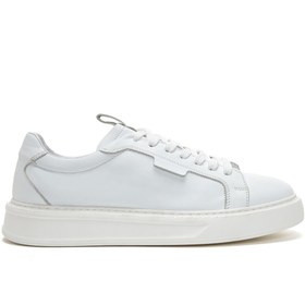 Resim Derimod Erkek Beyaz Bağcıklı Deri Sneaker 25SFD610418 