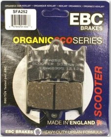 Resim 2008-2016 Yamaha Tmax 500 Ön Fren Balatası Ebc Sfa252 Organik Bal 