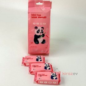 Resim Mini Cep Islak Mendil Pembe 8'li 