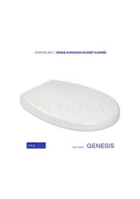 Resim Genesis C Tip Oval Form Duroplast Yavaş Kapanan Klozet Kapağı 