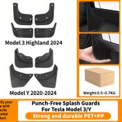 Resim For Tesla Model 3/Y için Çamurluk Koruyucuları, TPE Çamurluk Koruyucuları, Matkapsız Gövde Zırhı, Model 3 Highland ile Uyumlu, Araba Çamurluğu, Dayanıklı PET Malzeme, Otomatik Temel Ürün 