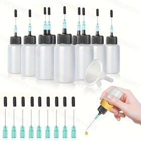Resim Endüstriyel ve Bilimsel Plastik Sıkma Şişe İğne Uçlu 50ml, Paslanmaz Çelik Uçlu Hassas Tabanca Yağı Şişesi – El İşleri, Menteşeler, Dikiş Makinesi DIY için Kolay Kullanım 