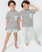 Resim for you kids Organik 3'lü Cepçapanakışlı Mintyeşil Pijama Takımı 